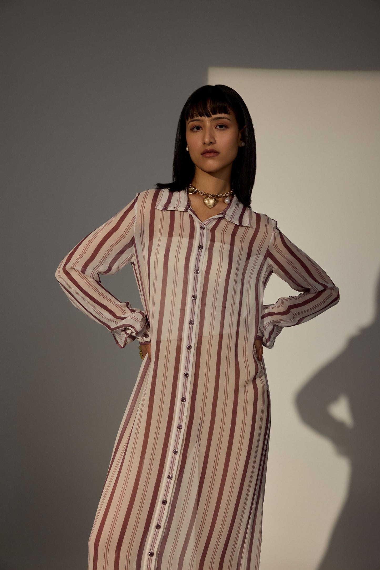 Floor Length Shirt Dress