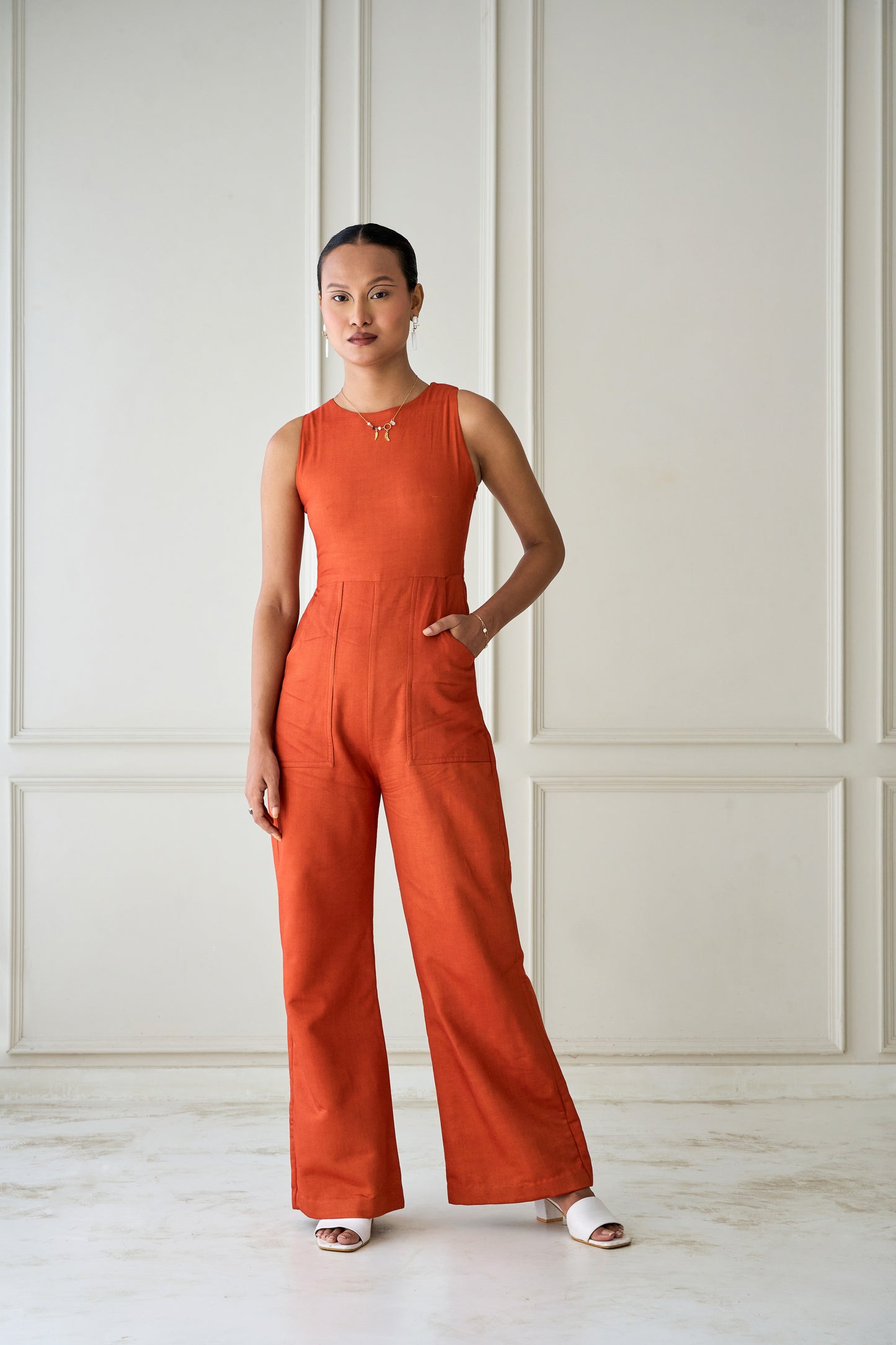 Terra-cotta Jumpsuit