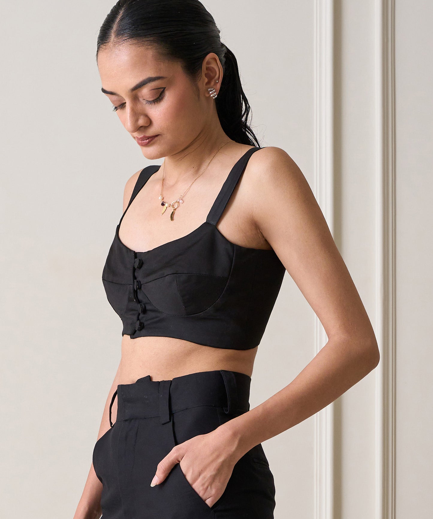 Black Cropped bodice