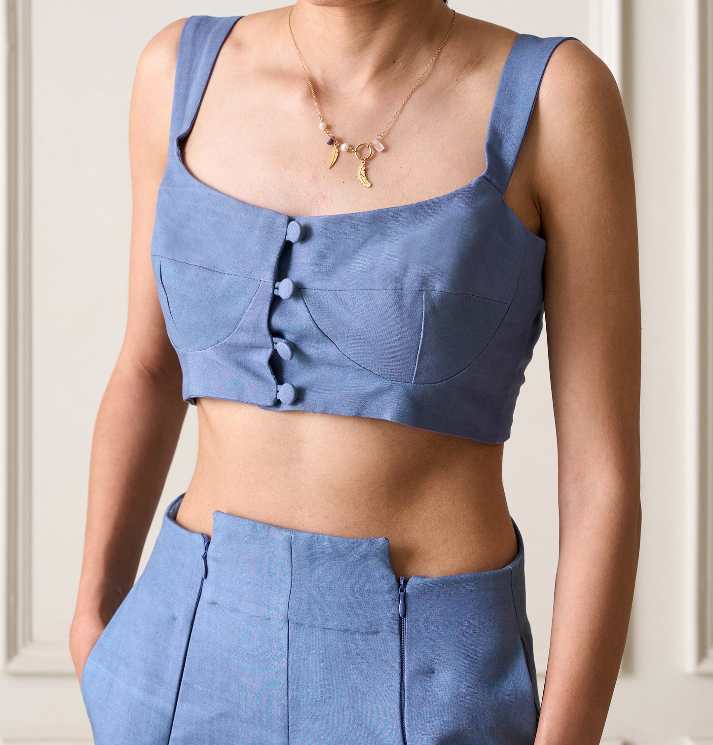 Blue Haze Cropped Bodice