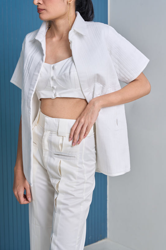 White Box Pleat Trouser