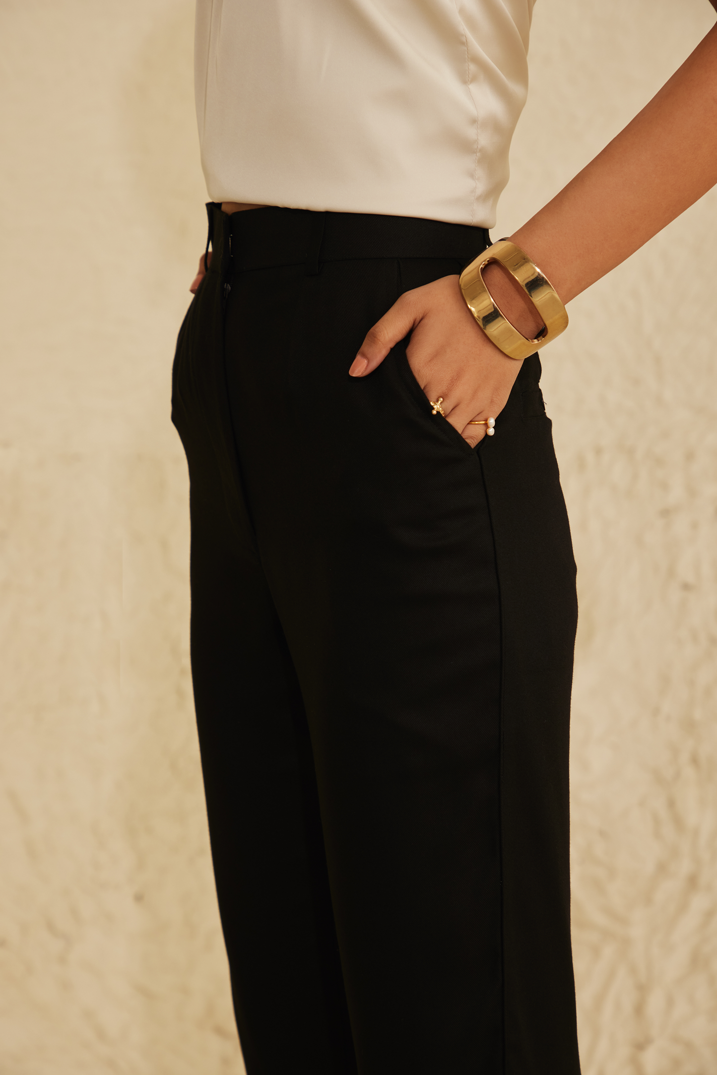 Black Piping trousers